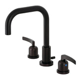 Centurion Two-Handle 3-Hole Deck Mount Widespread Bathroom Faucet with Brass Pop-Up