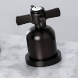 Millennium Two-Handle 3-Hole Deck Mount Widespread Bathroom Faucet with Brass Pop-Up