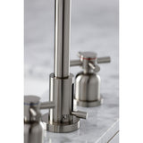 Concord Two-Handle 3-Hole Deck Mount Widespread Bathroom Faucet with Brass Pop-Up