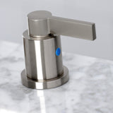 NuvoFusion Two-Handle 3-Hole Deck Mount Widespread Bathroom Faucet with Brass Pop-Up