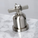 Millennium Two-Handle 3-Hole Deck Mount Widespread Bathroom Faucet with Brass Pop-Up