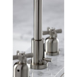 Millennium Two-Handle 3-Hole Deck Mount Widespread Bathroom Faucet with Brass Pop-Up
