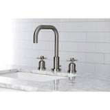 Millennium Two-Handle 3-Hole Deck Mount Widespread Bathroom Faucet with Brass Pop-Up