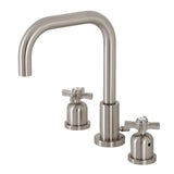 Millennium Two-Handle 3-Hole Deck Mount Widespread Bathroom Faucet with Brass Pop-Up