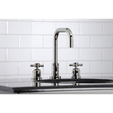 Concord Two-Handle 3-Hole Deck Mount Widespread Bathroom Faucet with Brass Pop-Up