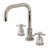 Concord Two-Handle 3-Hole Deck Mount Widespread Bathroom Faucet with Brass Pop-Up