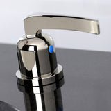 Centurion Two-Handle 3-Hole Deck Mount Widespread Bathroom Faucet with Brass Pop-Up