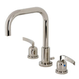 Centurion Two-Handle 3-Hole Deck Mount Widespread Bathroom Faucet with Brass Pop-Up