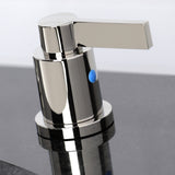 NuvoFusion Two-Handle 3-Hole Deck Mount Widespread Bathroom Faucet with Brass Pop-Up
