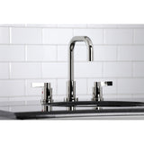 NuvoFusion Two-Handle 3-Hole Deck Mount Widespread Bathroom Faucet with Brass Pop-Up