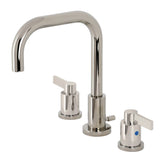 NuvoFusion Two-Handle 3-Hole Deck Mount Widespread Bathroom Faucet with Brass Pop-Up