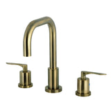 Serena Widespread Bathroom Faucet with Brass Pop-Up