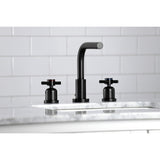Concord Two-Handle 3-Hole Deck Mount Widespread Bathroom Faucet with Brass Pop-Up