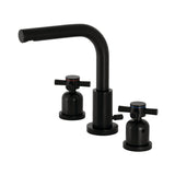 Concord Two-Handle 3-Hole Deck Mount Widespread Bathroom Faucet with Brass Pop-Up