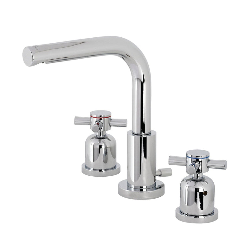 Concord Two-Handle 3-Hole Deck Mount Widespread Bathroom Faucet with Brass Pop-Up