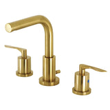 Serena Two-Handle 3-Hole Deck Mount Widespread Bathroom Faucet with Brass Pop-Up Drain