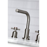 Concord Two-Handle 3-Hole Deck Mount Widespread Bathroom Faucet with Brass Pop-Up