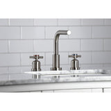 Concord Two-Handle 3-Hole Deck Mount Widespread Bathroom Faucet with Brass Pop-Up