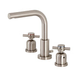 Concord Two-Handle 3-Hole Deck Mount Widespread Bathroom Faucet with Brass Pop-Up