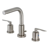 Serena Two-Handle 3-Hole Deck Mount Widespread Bathroom Faucet with Brass Pop-Up Drain