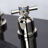 Concord Two-Handle 3-Hole Deck Mount Widespread Bathroom Faucet with Brass Pop-Up