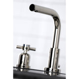 Concord Two-Handle 3-Hole Deck Mount Widespread Bathroom Faucet with Brass Pop-Up