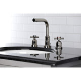 Concord Two-Handle 3-Hole Deck Mount Widespread Bathroom Faucet with Brass Pop-Up