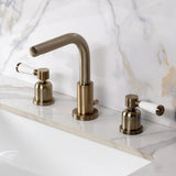Paris Two-Handle 3-Hole Deck Mount Widespread Bathroom Faucet with Brass Pop-Up