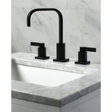 NuvoFusion Two-Handle 3-Hole Deck Mount Widespread Bathroom Faucet with Pop-Up Drain