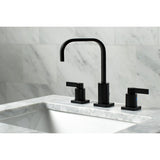 NuvoFusion Two-Handle 3-Hole Deck Mount Widespread Bathroom Faucet with Pop-Up Drain