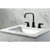 NuvoFusion Two-Handle 3-Hole Deck Mount Widespread Bathroom Faucet with Pop-Up Drain