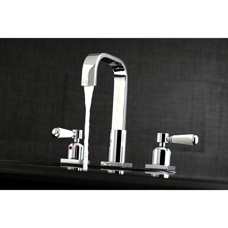 Paris Two-Handle 3-Hole Deck Mount Widespread Bathroom Faucet with Retail Pop-Up Drain