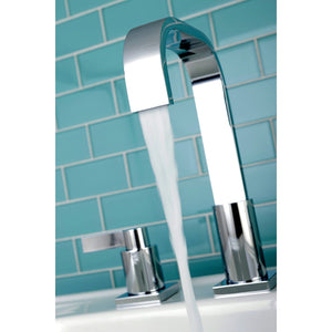 NuvoFusion Two-Handle 3-Hole Deck Mount Widespread Bathroom Faucet with Pop-Up Drain