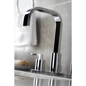 Serena Two-Handle 3-Hole Deck Mount Widespread Bathroom Faucet with Retail Pop-Up Drain