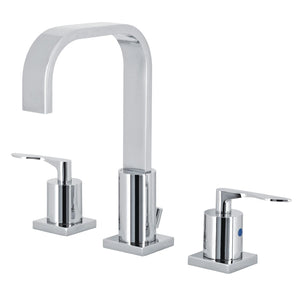 Serena Two-Handle 3-Hole Deck Mount Widespread Bathroom Faucet with Retail Pop-Up Drain