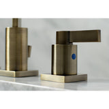 NuvoFusion Two-Handle 3-Hole Deck Mount Widespread Bathroom Faucet with Pop-Up Drain