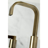 NuvoFusion Two-Handle 3-Hole Deck Mount Widespread Bathroom Faucet with Pop-Up Drain