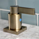 NuvoFusion Two-Handle 3-Hole Deck Mount Widespread Bathroom Faucet with Pop-Up Drain