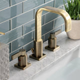 NuvoFusion Two-Handle 3-Hole Deck Mount Widespread Bathroom Faucet with Pop-Up Drain