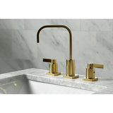 NuvoFusion Two-Handle 3-Hole Deck Mount Widespread Bathroom Faucet with Pop-Up Drain