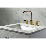 NuvoFusion Two-Handle 3-Hole Deck Mount Widespread Bathroom Faucet with Pop-Up Drain