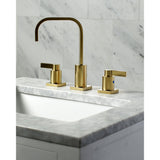 NuvoFusion Two-Handle 3-Hole Deck Mount Widespread Bathroom Faucet with Pop-Up Drain