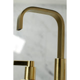NuvoFusion Two-Handle 3-Hole Deck Mount Widespread Bathroom Faucet with Pop-Up Drain