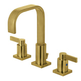 NuvoFusion Two-Handle 3-Hole Deck Mount Widespread Bathroom Faucet with Pop-Up Drain