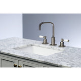Paris Two-Handle 3-Hole Deck Mount Widespread Bathroom Faucet with Retail Pop-Up Drain