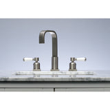 Paris Two-Handle 3-Hole Deck Mount Widespread Bathroom Faucet with Retail Pop-Up Drain