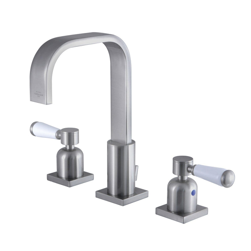 Paris Two-Handle 3-Hole Deck Mount Widespread Bathroom Faucet with Retail Pop-Up Drain