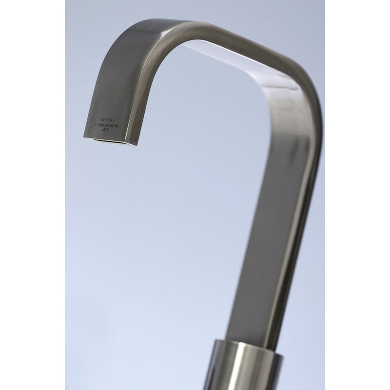 Concord Two-Handle 3-Hole Deck Mount Widespread Bathroom Faucet with Retail Pop-Up Drain