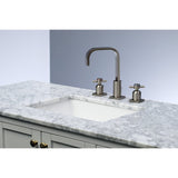 Concord Two-Handle 3-Hole Deck Mount Widespread Bathroom Faucet with Retail Pop-Up Drain