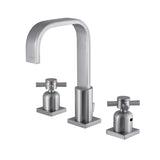 Concord Two-Handle 3-Hole Deck Mount Widespread Bathroom Faucet with Retail Pop-Up Drain